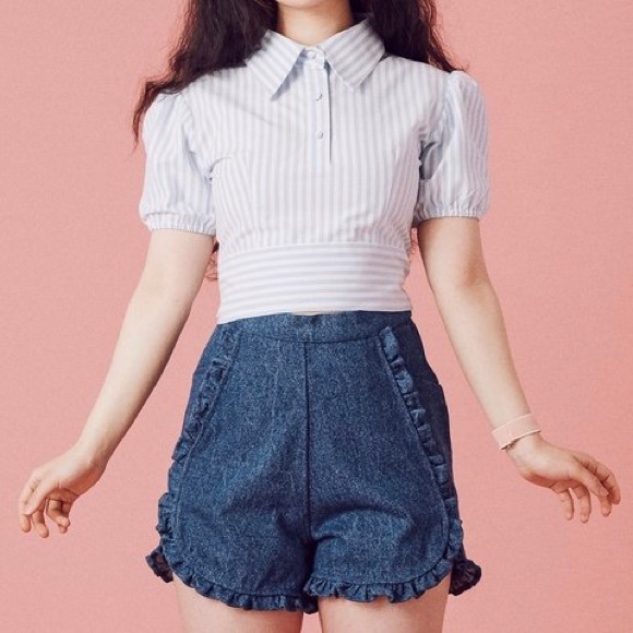 Whimsy Samantha Pleet Floweret Ruffle Shorts XS/S - Picture 1 of 12